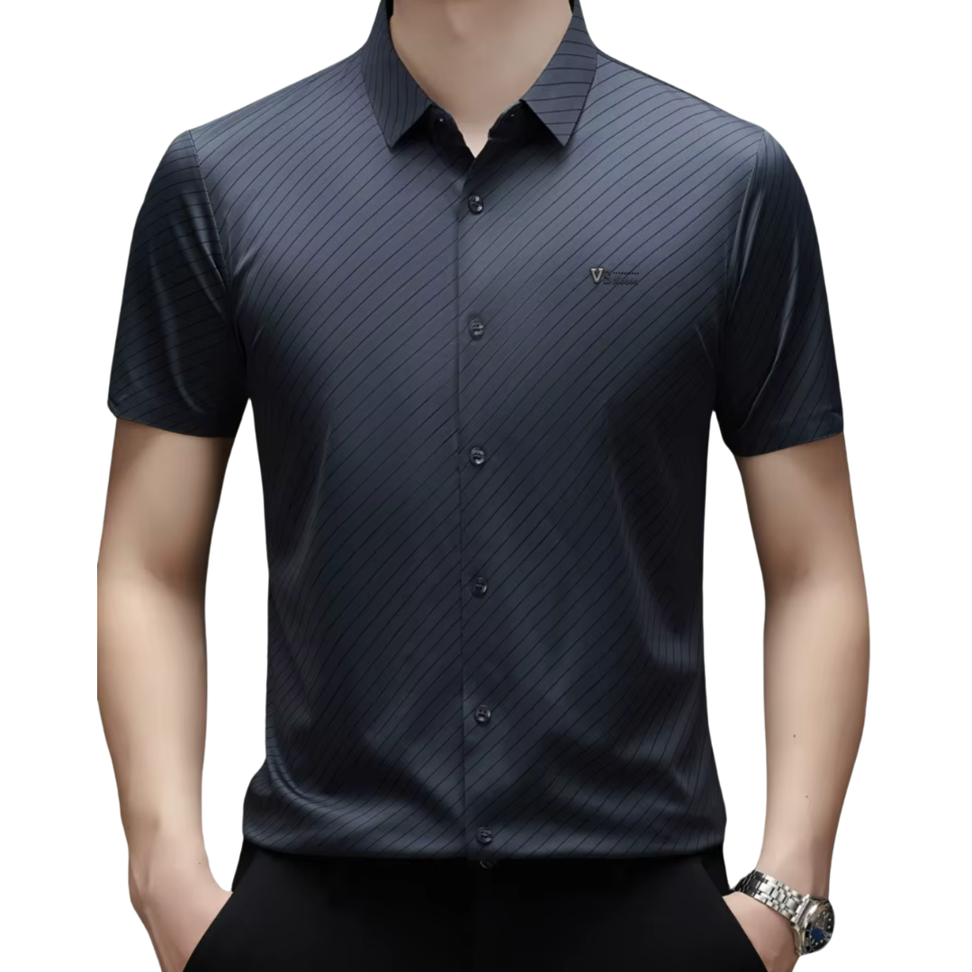 Camisa Silken Line Para Hombre + Cinturón de Regalo
