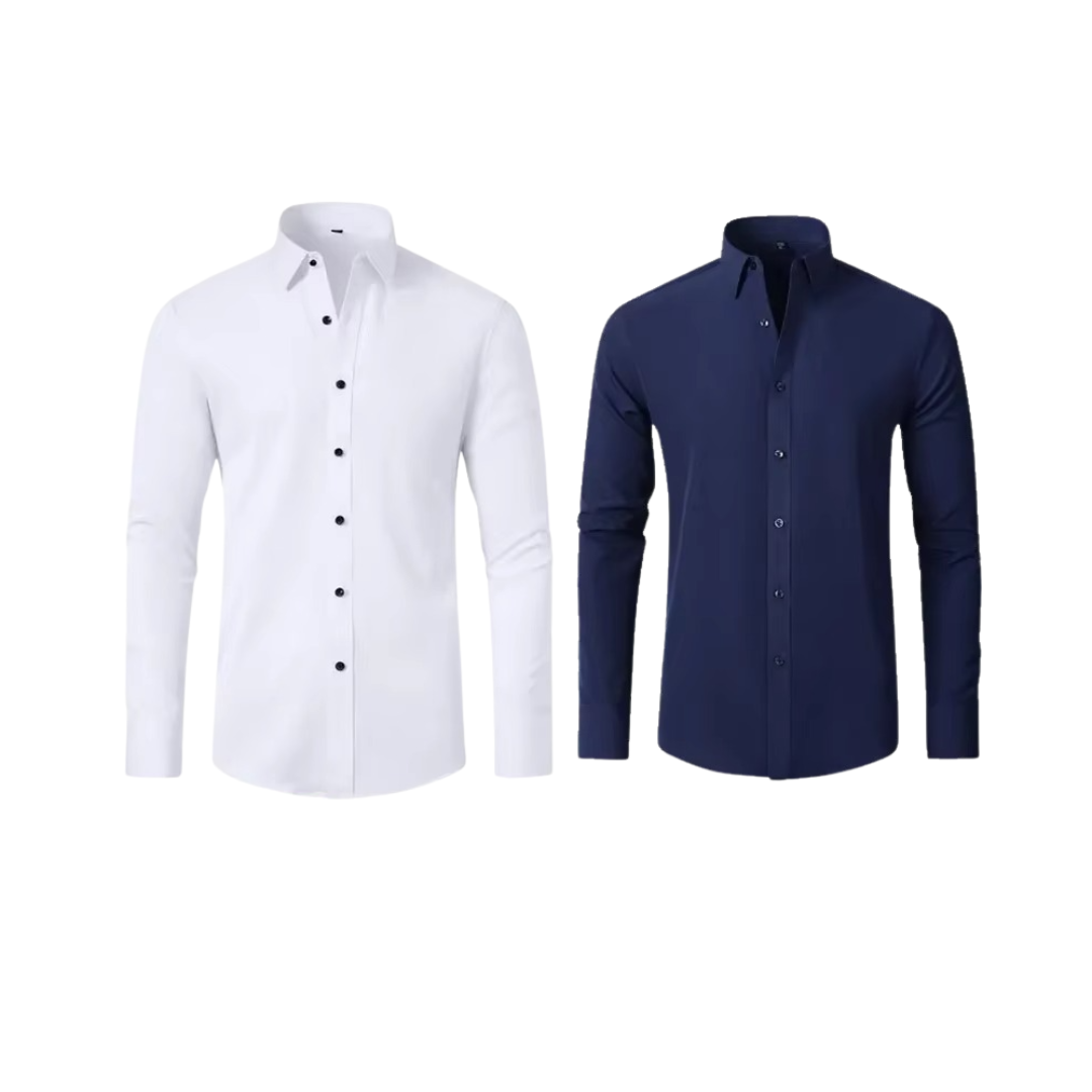 Camisa BusinessFlex para Hombre con Tejido Elástico - [¡COMPRA 1, OBTÉN 2!] + Envío Gratis