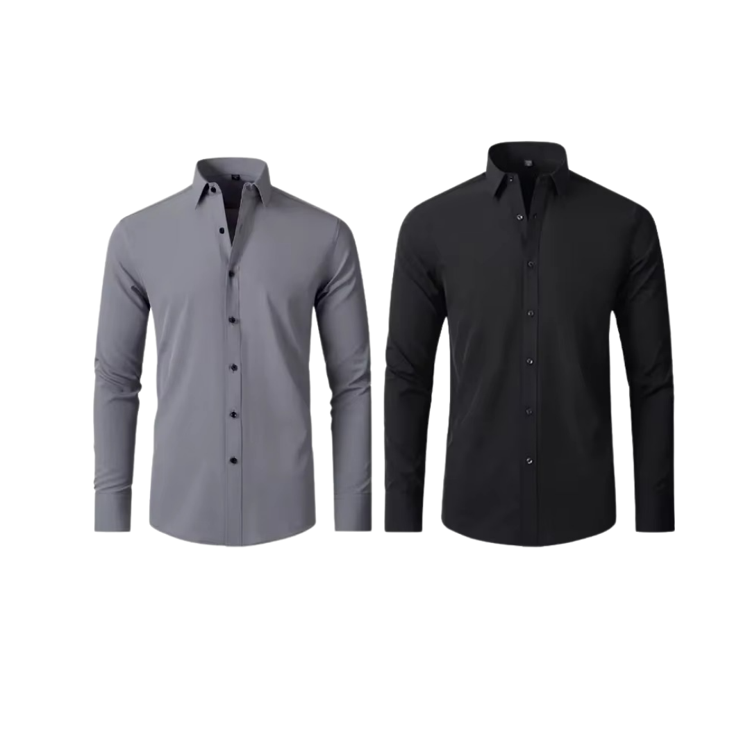 Camisa BusinessFlex para Hombre con Tejido Elástico - [¡COMPRA 1, OBTÉN 2!] + Envío Gratis