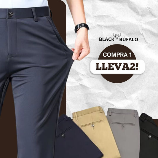 Pantalón de vestir para hombre Sastrería Comfort - [¡Compra 1 y llévate 2!]