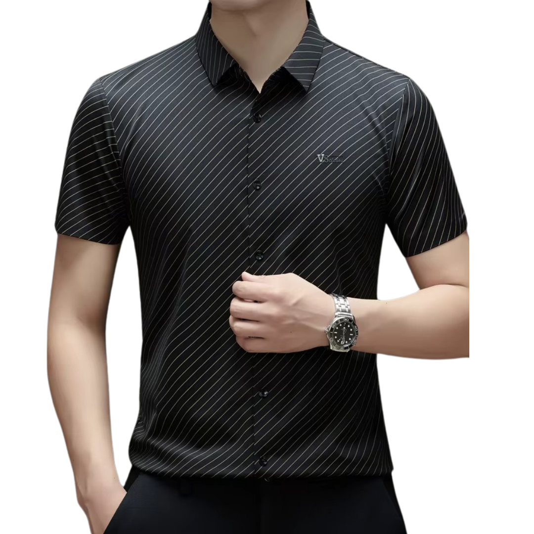 Camisa Silken Line Para Hombre + Cinturón de Regalo