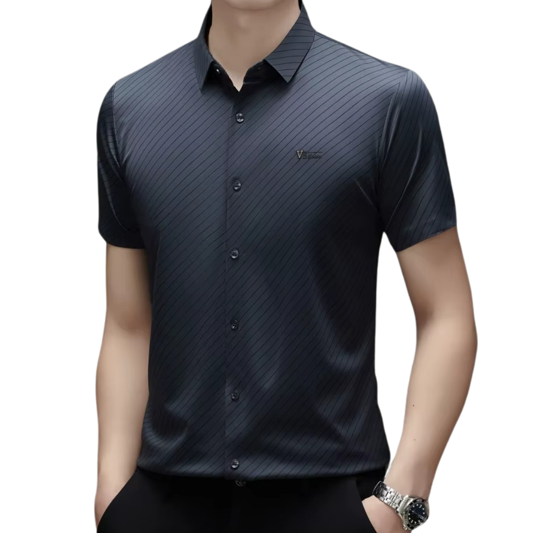 Camisa Silken Line Para Hombre + Cinturón de Regalo
