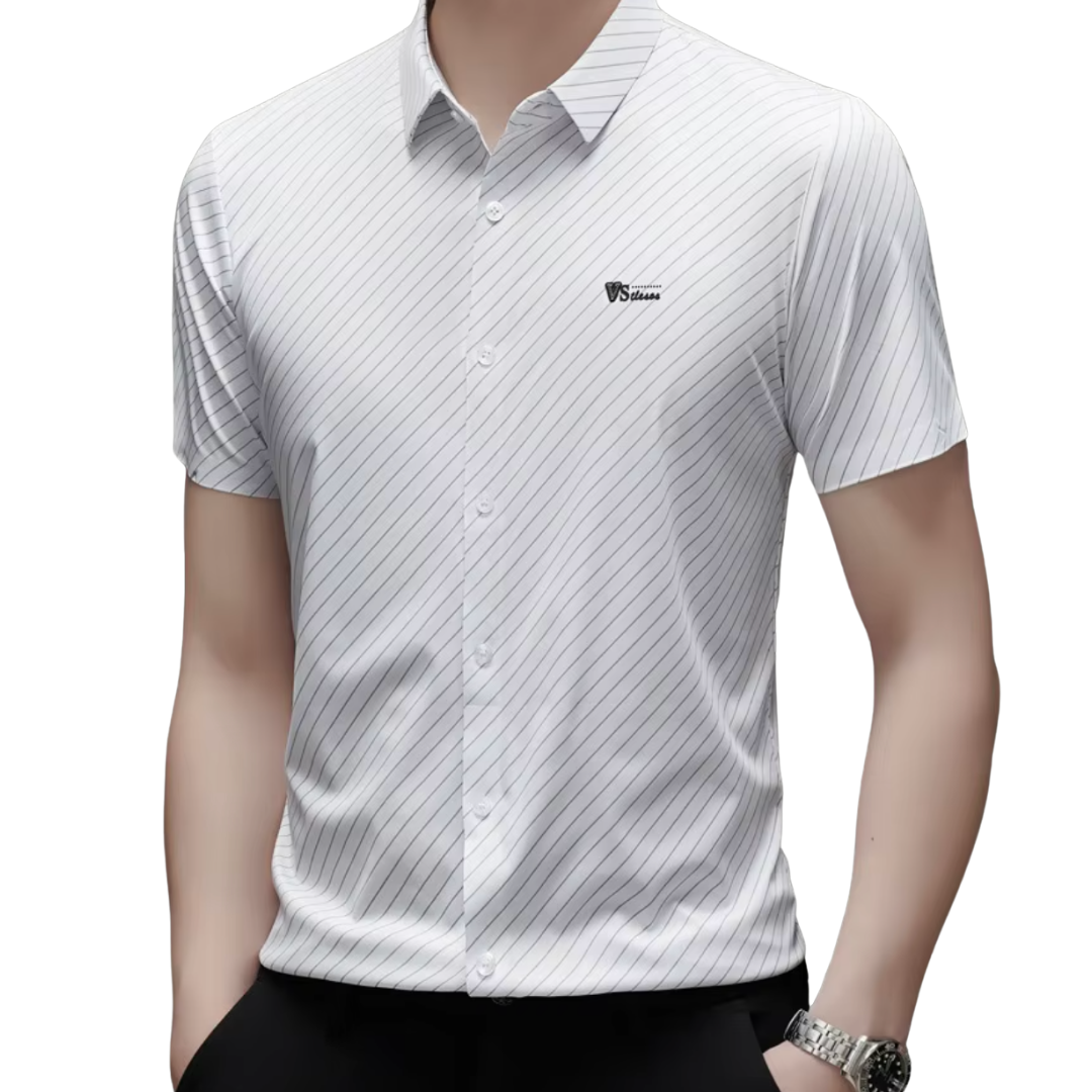 Camisa Silken Line Para Hombre + Cinturón de Regalo