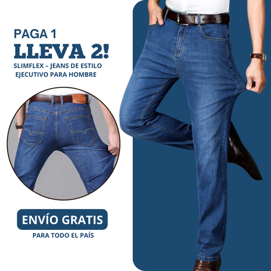 Vaqueros SlimFlex de Hombre con Tejido Elástico para Negocios – ¡[COMPRA 1 Y LLÉVATE 2!]