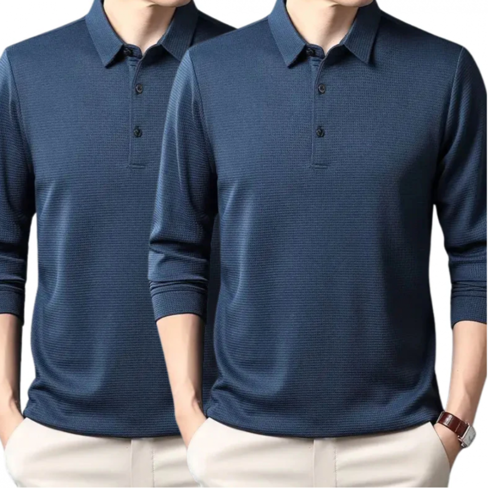 Camisa Polo Manga Larga Brisa Seda Hielo - [¡COMPRA 1 Y LLEVA 2!]